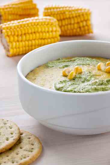 A non-traditional vegetarian corn chowder recipe with sweet potatoes makes an equally hearty but more nutritious soup.